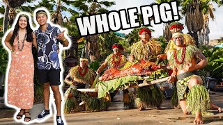 Our Unique LUAU Experience In Hawaii MUST SEE [upl. by Eigla]