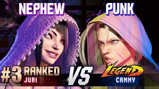 SF6 ▰ NEPHEW 3 Ranked Juri vs PUNK Cammy ▰ High Level Gameplay [upl. by Dielu]