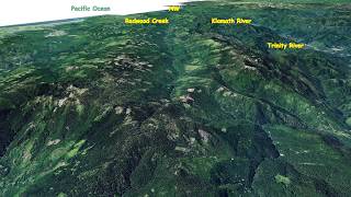 Redwood Creek Redwood National Park Bald Hills aerial overview [upl. by Cornelle]