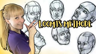 Gesichter Zeichnen Lernen Mit Der LOOMIS METHODE  Anfänger Tutorial Zum MITZEICHNEN [upl. by Yeliak]