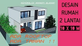 Desain rumah 2 lantai 10x10 minimalis modern elegan [upl. by Darlene]