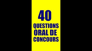 Réussir son oral de concours  40 questions pour sentraîner fonction publique catégorie A B C [upl. by Abate348]