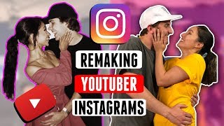 Recreating Famous Youtubers Instagrams FT REACT CAST [upl. by Emilie]