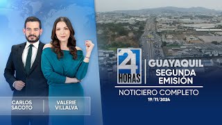 Noticiero de Guayaquil Segunda Emisión 19112024 [upl. by Sorac]