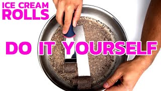 Ice Cream Rolls  DIY RECIPE  How to make Ice Cream Rolls at home  with Oreo amp Brownie [upl. by Clarabelle476]