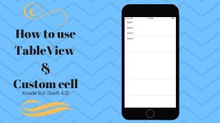 How to use TableView with Xcode 90 Swift 40 [upl. by Ariaz]