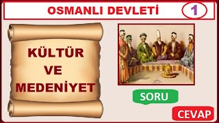 OSMANLI KÜLTÜR VE MEDENİYET  SORUCEVAP [upl. by Solenne]