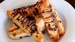 Chocolate Drizzle Walnut Biscotti Recipe [upl. by Eilata]