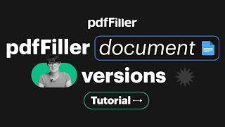 What’s New in pdfFiller  Document Versions [upl. by Noyar]