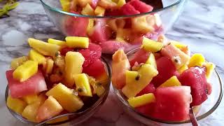 Comment faire la salade de fruits tropicaux [upl. by Shushan]