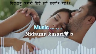 Nidaunu kasari timro tyo Tasbir naherera lyrics ♥ 🎶 Salil Maharjan  Chitta Bujhaunu Lyrics [upl. by Aicilanna]