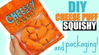 DIY CHEESE PUFF SQUISHY WITH PACKAGING [upl. by Embry]