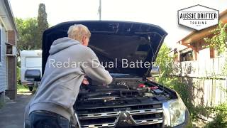 Mitsubishi Pajero Redarc bcdc1225d Dual Battery Install kit [upl. by Nidnarb230]