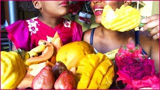 ASMR EXOTIC FRUITS PLATTER FAILED┃ayé on a atteint nos 5 fruits et légumes pour la journée ah [upl. by Touber]