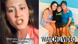 TOXIC PARENTS Teen Mom Jenelle Evans criticizes mother Barbara on TikTok before deleting the post [upl. by Demy]