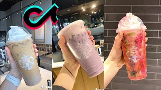 Making Starbucks Drinks TikTok  Best Starbucks Drinks On Tik Tok  Tiktok Compilation [upl. by Nelleoj]