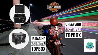 JB racing 45 liters Universal Aluminium top box Unboxing and mountingOnly 16K RP26 Vlogs💙தமிழ் [upl. by Sherfield463]