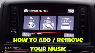 How To Add and Remove Music From The Uconnect 430N Hard Drive Radio [upl. by Irehs]