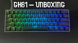 Unboxing  HK Gaming GK61 Gateron Optical Red [upl. by Stulin]