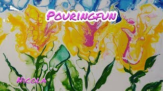 Pouring 71 Swipe Technik gezielt einsetzen Tulpenbild swipen [upl. by Vala625]