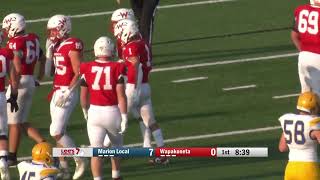 Marion Local vs Wapakoneta Football 8182023 [upl. by Sherrill]