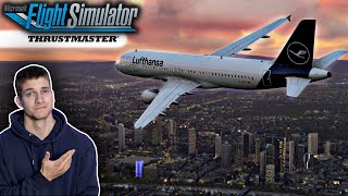 Im Lufthansa A320 unterwegs Flight Simulator LIVE  VATSIM  Thrustmaster TCA  AeroSimGermany [upl. by Sharity]