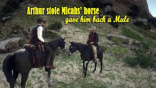 Arthur stole Micahs Baylock and gave back a mule Red Dead Redemption 2 [upl. by Frech]