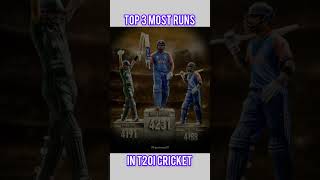 TOP 3 Most Runs In T20I Cricket cricket mostruns cricketgear ipl cricketshorts [upl. by Moitoso]