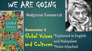 We are Goingby Oodgeroo Noonuccal Global Voices and CulturesSem 4Summary in English amp Malayalam [upl. by Ihtac959]