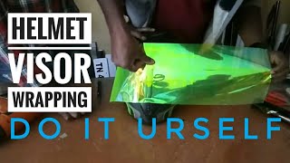 How to Wrap Helmet visor  Stickering vega helmet  VAVATN43 [upl. by Mufi304]