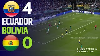 ECUADOR 40 BOLIVIA  Resumen • Eliminatorias Sudamericanas 2024 SimulaciónRecreación [upl. by Aillicsirp]