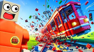 We Crashed AI Lego Trains in NEW Modded Maps in Brick Rigs [upl. by Wally93]