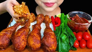 MUKBANG EATINGSPICY CHICKEN CURRY amp WHITE RICE [upl. by Elianora]