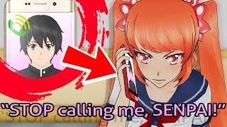 Osanas SECRET CALL with SENPAI  Yandere Simulator Secrets Hidden Update Gameplay [upl. by Ydneh]