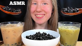 ASMR TAPIOCA PEARLS amp BOBA TEA MUKBANG EATING SOUNDS [upl. by Bernt]