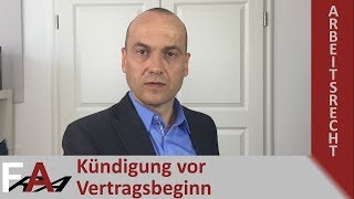 Arbeitsvertrag  Darf der Arbeitnehmer vor Beginn kündigen I Fachanwalt Bredereck [upl. by Matias551]