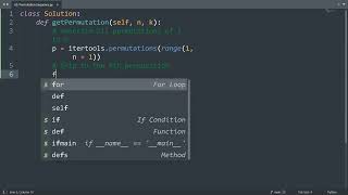 Leetcode 60 Permutation Sequence in Python  Python Leetcode  Python Coding Tutorial  Python ASMR [upl. by Eecyaj851]