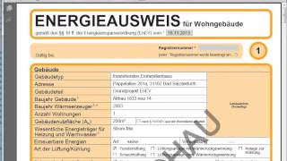 Erstellung von Energieausweisen nach EnEV 2014 [upl. by Eolande170]