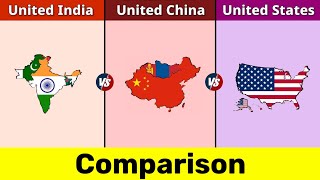 United India vs United China vs United States  Reunification  Comparison  Data Duck 2o [upl. by Enelyak]