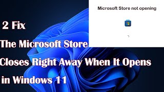 The Microsoft Store Closes Right Away When It Opens in Windows 112 Fix [upl. by Edia]