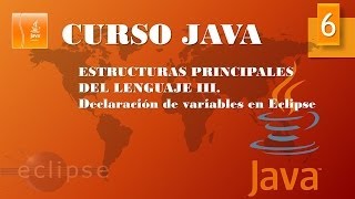 Curso Java Estructuras principales III Declaración variables Eclipse Vídeo 6 [upl. by Breen]