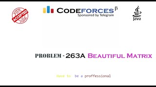 Codeforces Problem  263A Beautiful Matrix round  solved by java  in Bangla [upl. by Penni]