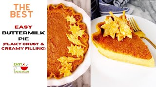 Easy Buttermilk Pie Recipe Shortcut [upl. by Ennire]