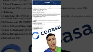 Copasa anuncia pagamento de Dividendos e JCP Copasa CSMG3 Dividendos JCP Proventos [upl. by Anaytat]