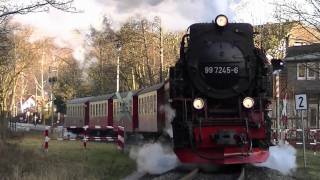 Dampflok 99 7245 in Hasserode  Schneebonus [upl. by Etka664]