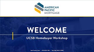 UCSB Homebuyer Workshop  November 2024 [upl. by Yde598]