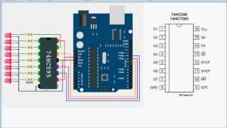 Arduino Tutorial 3  Shift Registers 74HC595 [upl. by Miltie474]