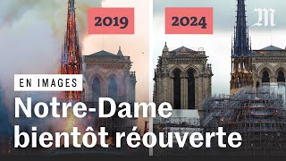 NotreDame de Paris  5 ans après lincendie où en est la cathédrale [upl. by Naanac]