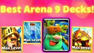 TOP 3 DECKS for Arena 9 in Clash Royale  Best Arena 9 Decks to Get More Wins [upl. by Alah91]