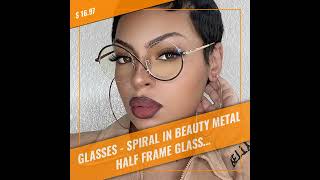 Glasses  Spiral In Beauty Metal Half Frame Glasses [upl. by Beilul]